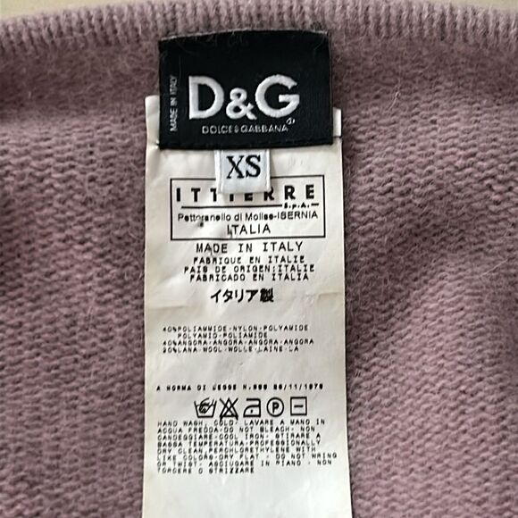 Dolce and Gabbana Lavender Crop Jeweled Button Cardigan - Picture 7 of 8